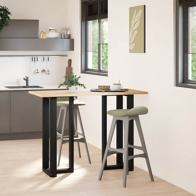 vidaXL 2 db fekete, T-alakú acél bárasztalláb 40x35x(100-101) cm
