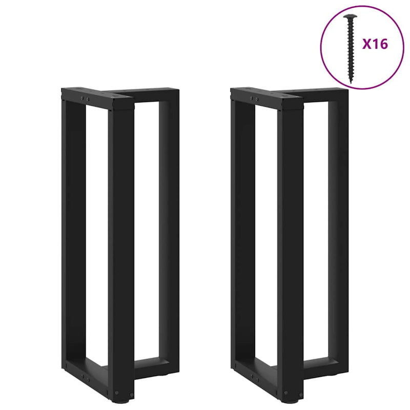 vidaXL 2 db fekete, T-alakú acél bárasztalláb 40x35x(100-101) cm