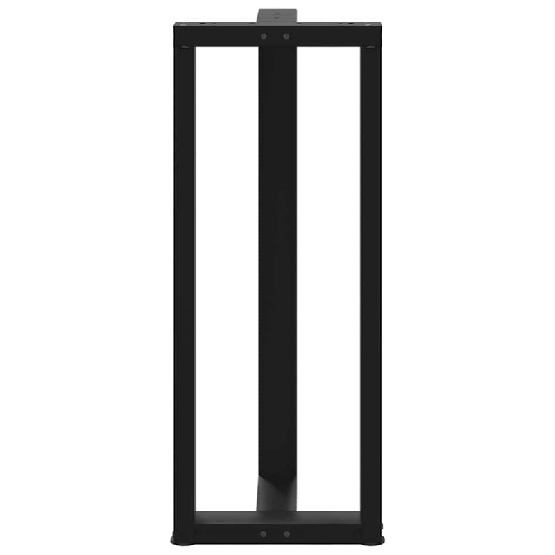 vidaXL 2 db fekete, T-alakú acél bárasztalláb 40x35x(100-101) cm