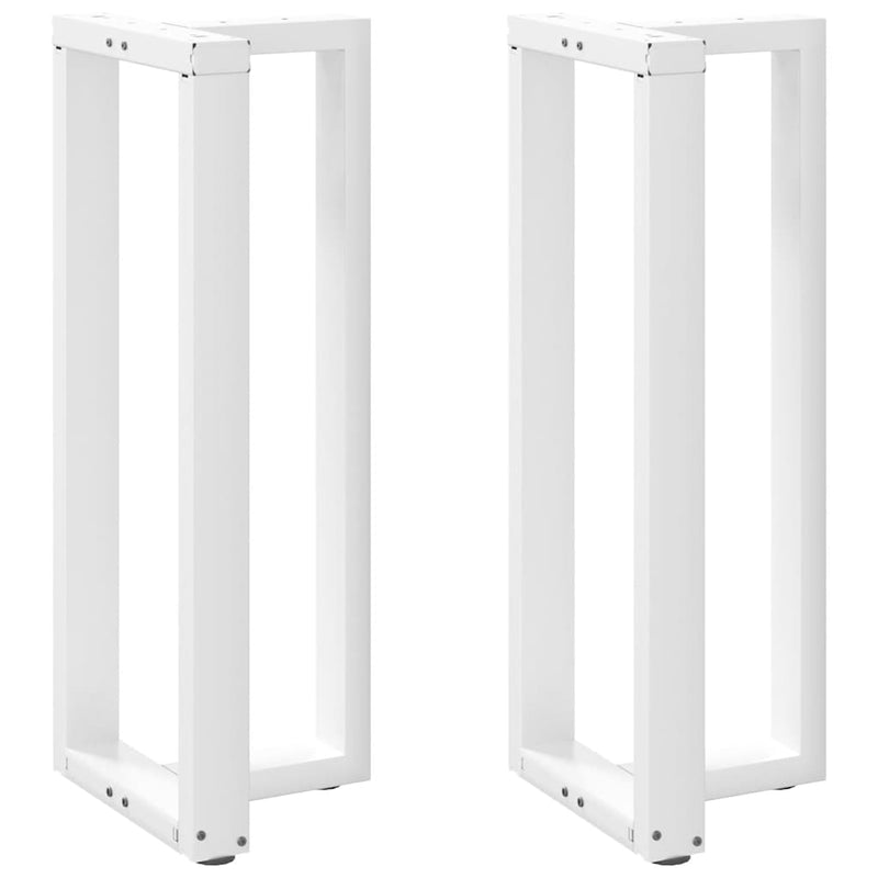 vidaXL 2 db T-alakú bárasztalláb, fehér, 40x35x(100-101) cm, acél