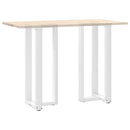 vidaXL 2 db T-alakú bárasztalláb, fehér, 40x35x(100-101) cm, acél