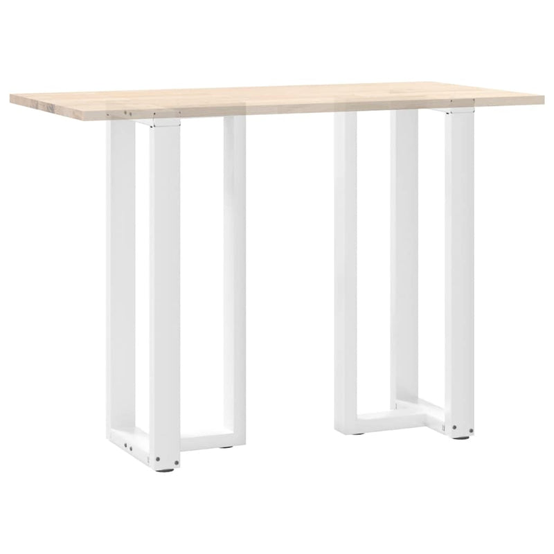 vidaXL 2 db T-alakú bárasztalláb, fehér, 40x35x(100-101) cm, acél