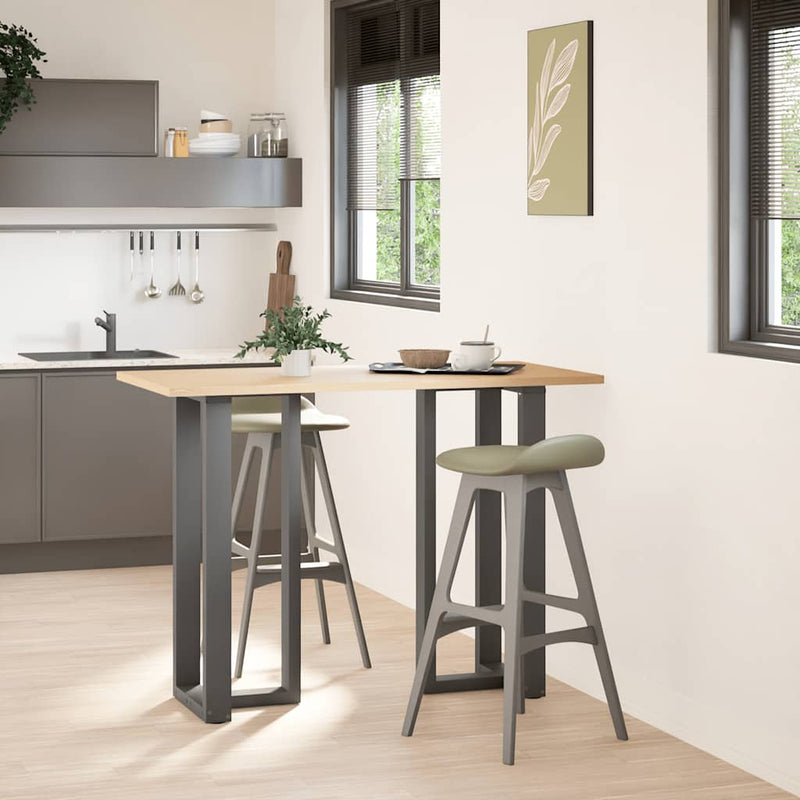 vidaXL 2 db antracitszürke T-alakú acél bárasztalláb 40x35x(100-101) cm