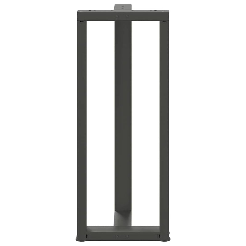 vidaXL 2 db antracitszürke T-alakú acél bárasztalláb 40x35x(100-101) cm