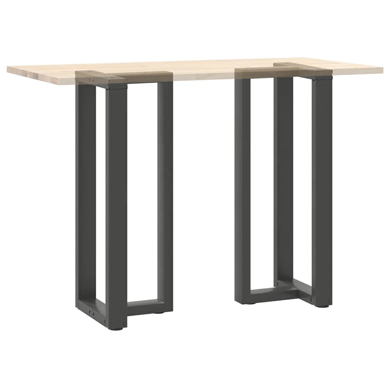 vidaXL 2 db antracitszürke T-alakú acél bárasztalláb 40x35x(100-101) cm