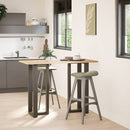 vidaXL 2 db fekete, T-alakú acél bárasztalláb 40x35x(100-101) cm