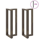 vidaXL 2 db fekete, T-alakú acél bárasztalláb 40x35x(100-101) cm