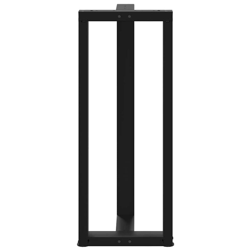 vidaXL 2 db fekete, T-alakú acél bárasztalláb 50x35x(100-101) cm