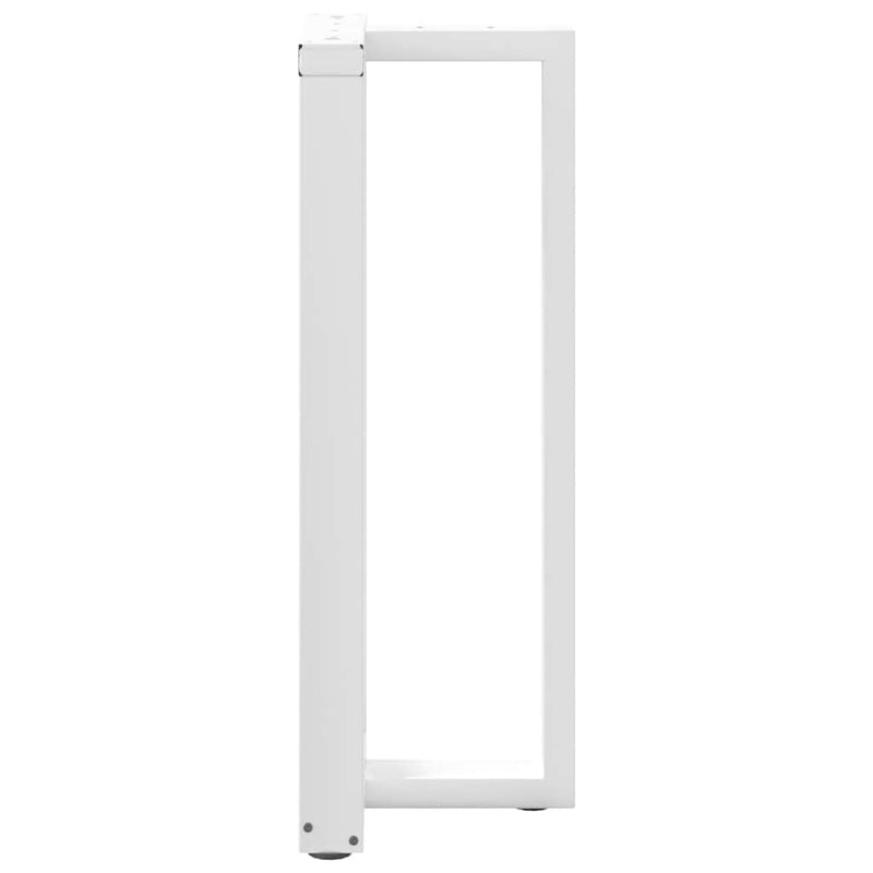 vidaXL 2 db fehér, T-alakú acél bárasztalláb 50x35x(100-101) cm