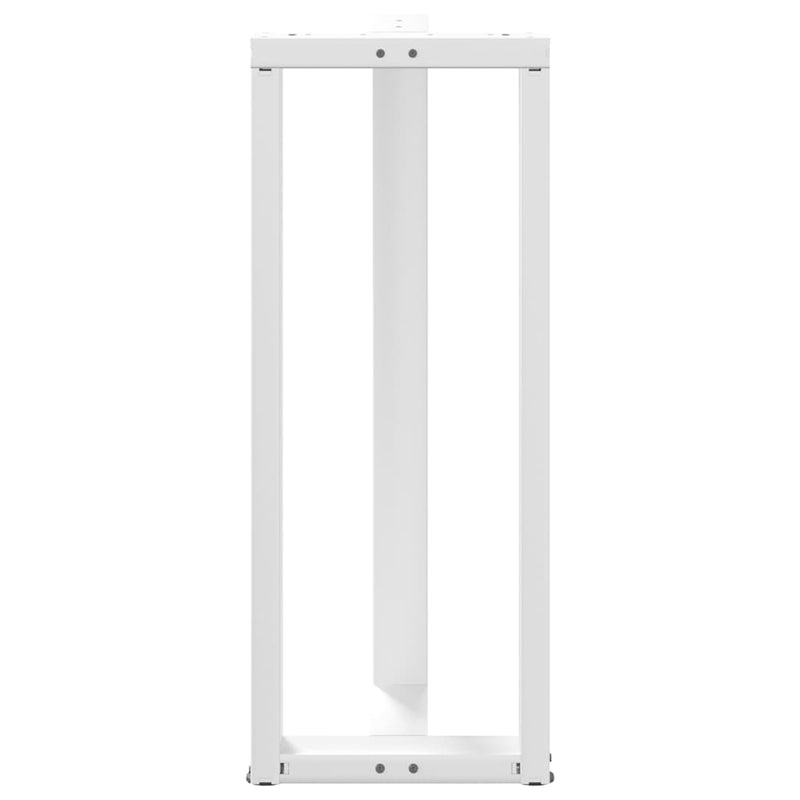 vidaXL 2 db fehér, T-alakú acél bárasztalláb 50x35x(100-101) cm