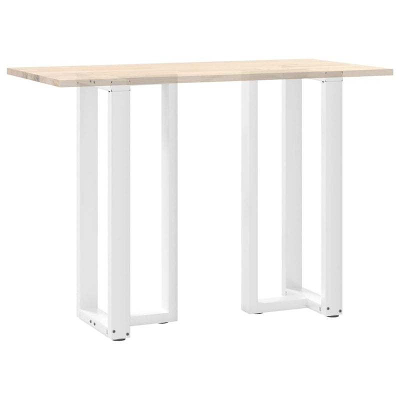 vidaXL 2 db fehér, T-alakú acél bárasztalláb 50x35x(100-101) cm