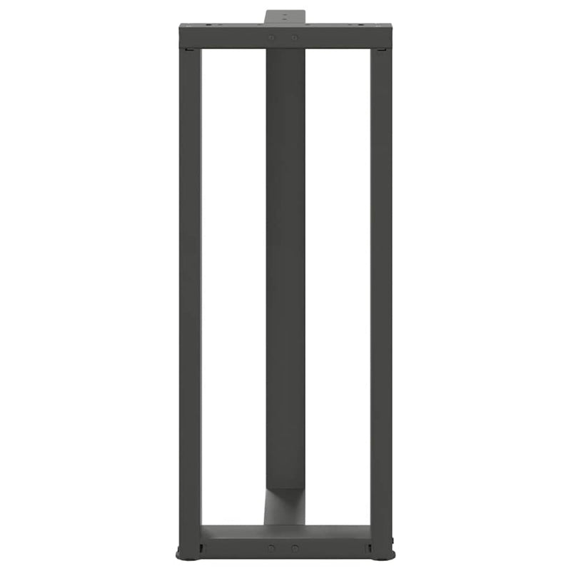 vidaXL 2 db antracitszürke T-alakú acél bárasztalláb 50x35x(100-101) cm