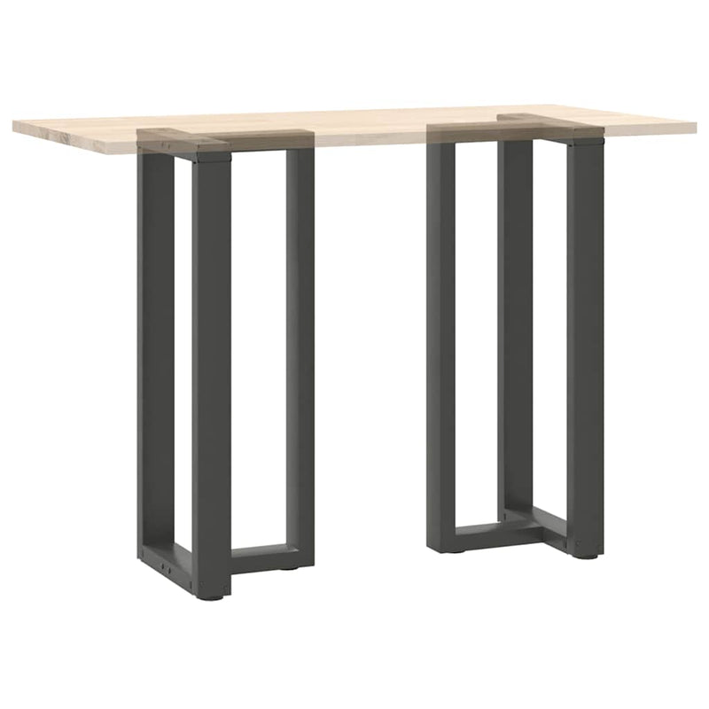 vidaXL 2 db antracitszürke T-alakú acél bárasztalláb 50x35x(100-101) cm