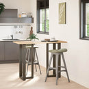 vidaXL 2 db fekete, T-alakú acél bárasztalláb 50x35x(100-101) cm