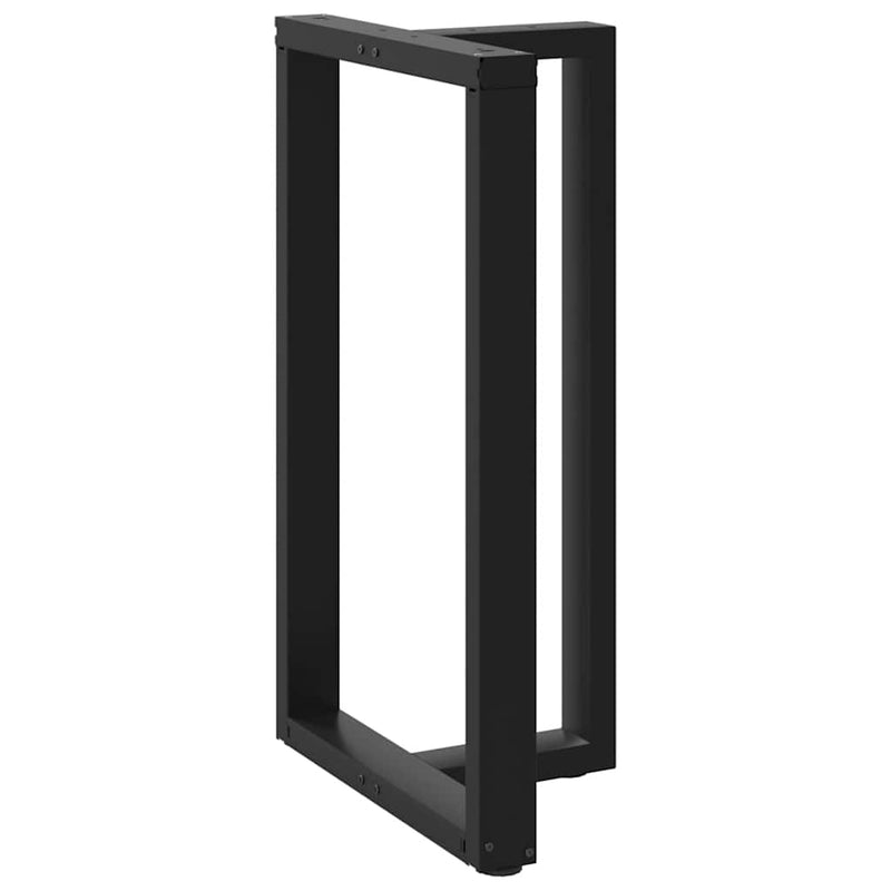 vidaXL 2 db fekete, T-alakú acél bárasztalláb 60x35x(100-101) cm