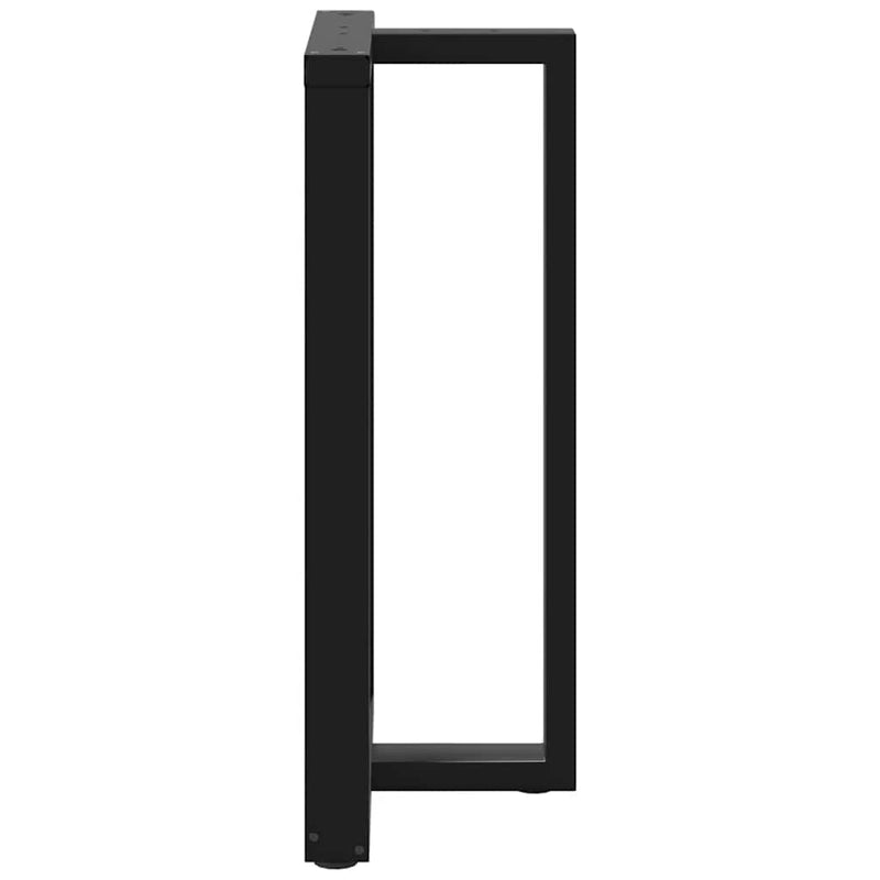 vidaXL 2 db fekete, T-alakú acél bárasztalláb 60x35x(100-101) cm