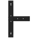 vidaXL 2 db fekete, T-alakú acél bárasztalláb 60x35x(100-101) cm