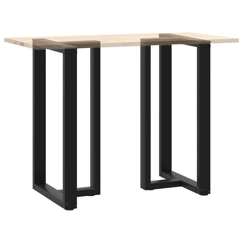 vidaXL 2 db fekete, T-alakú acél bárasztalláb 60x35x(100-101) cm