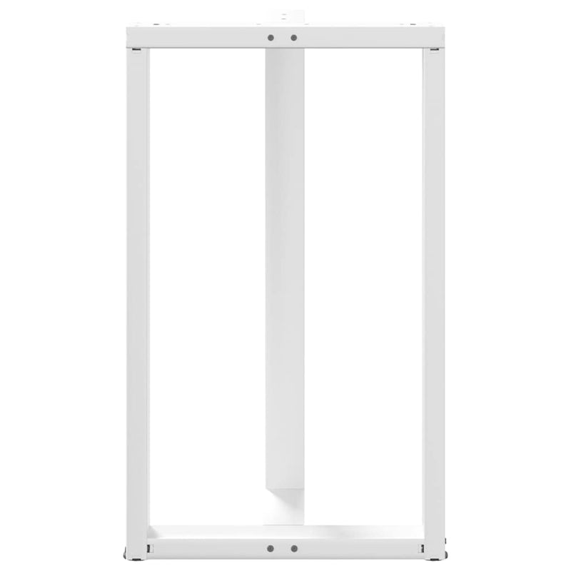 vidaXL 2 db fehér, T-alakú acél bárasztalláb 60x35x(100-101) cm