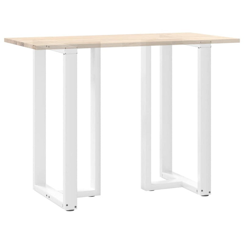 vidaXL 2 db fehér, T-alakú acél bárasztalláb 60x35x(100-101) cm