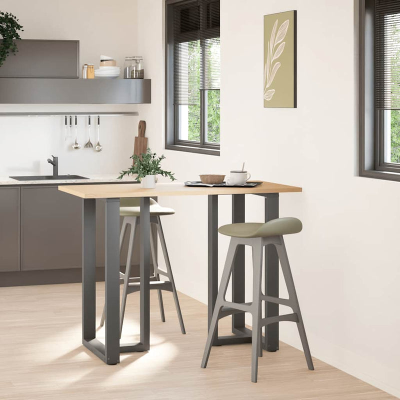 vidaXL 2 db antracitszürke T-alakú acél bárasztalláb 60x35x(100-101) cm