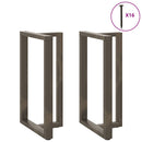 vidaXL 2 db fekete, T-alakú acél bárasztalláb 60x35x(100-101) cm