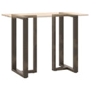 vidaXL 2 db fekete, T-alakú acél bárasztalláb 60x35x(100-101) cm