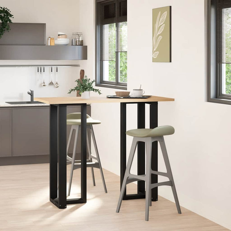 vidaXL 2 db fekete, T-alakú acél bárasztalláb 40x35x(110-111) cm