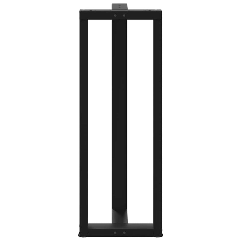 vidaXL 2 db fekete, T-alakú acél bárasztalláb 40x35x(110-111) cm
