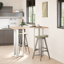 vidaXL 2 db T-alakú bárasztalláb, fehér, 40x35x(110-111) cm, acél