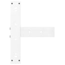 vidaXL 2 db T-alakú bárasztalláb, fehér, 40x35x(110-111) cm, acél