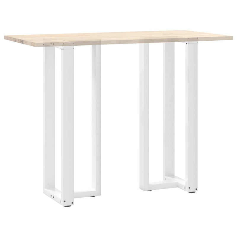 vidaXL 2 db T-alakú bárasztalláb, fehér, 40x35x(110-111) cm, acél