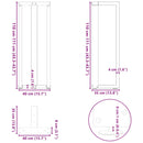 vidaXL 2 db T-alakú bárasztalláb, fehér, 40x35x(110-111) cm, acél