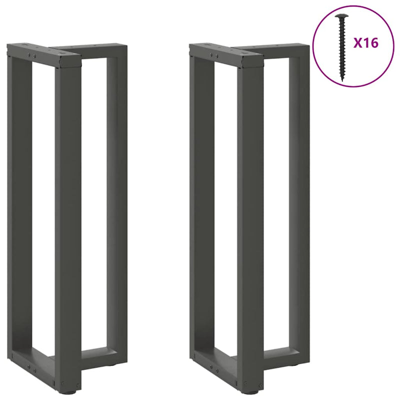 vidaXL 2 db antracitszürke T-alakú acél bárasztalláb 40x35x(110-111) cm