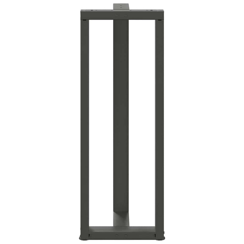 vidaXL 2 db antracitszürke T-alakú acél bárasztalláb 40x35x(110-111) cm