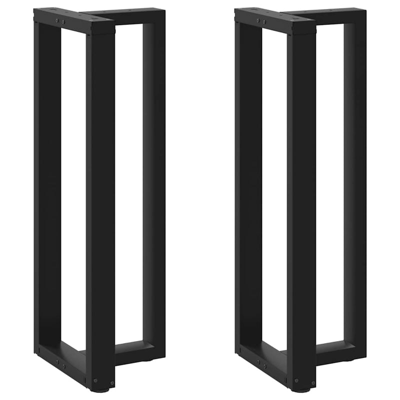 vidaXL 2 db fekete, T-alakú acél bárasztalláb 50x35x(110-111) cm