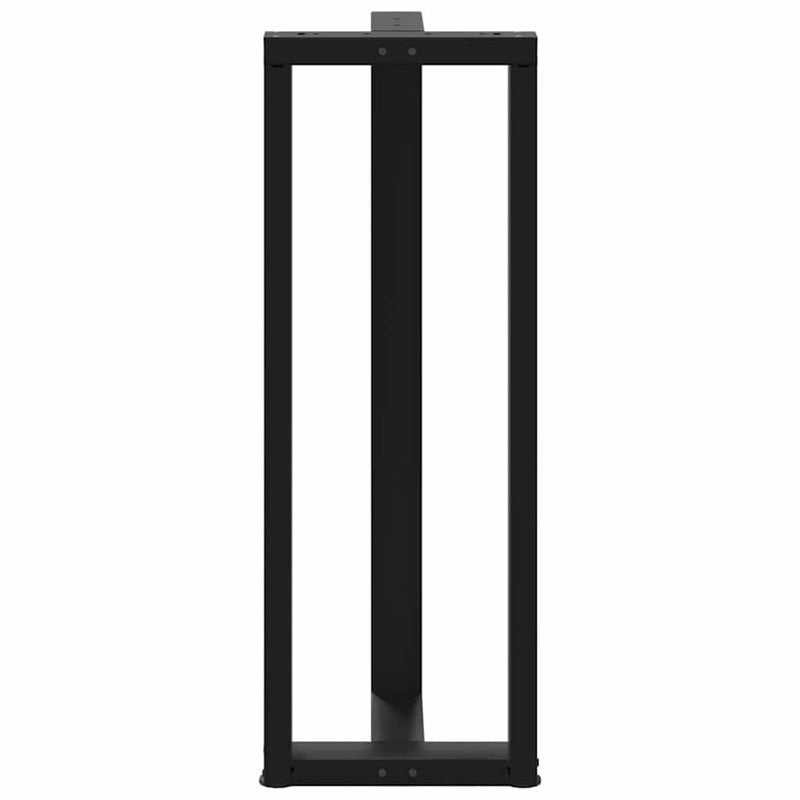 vidaXL 2 db fekete, T-alakú acél bárasztalláb 50x35x(110-111) cm