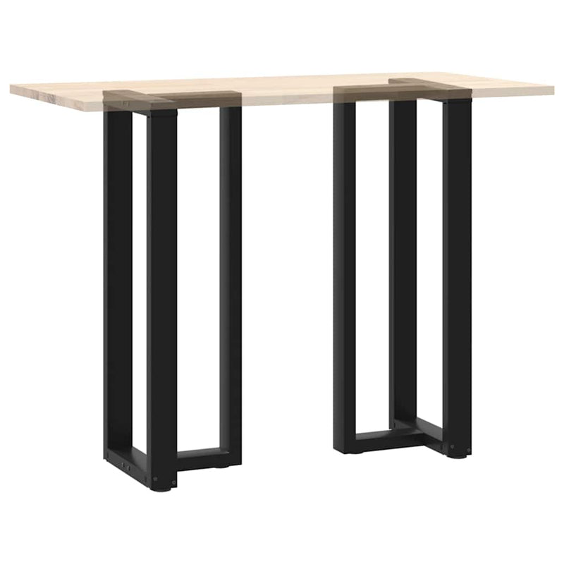 vidaXL 2 db fekete, T-alakú acél bárasztalláb 50x35x(110-111) cm