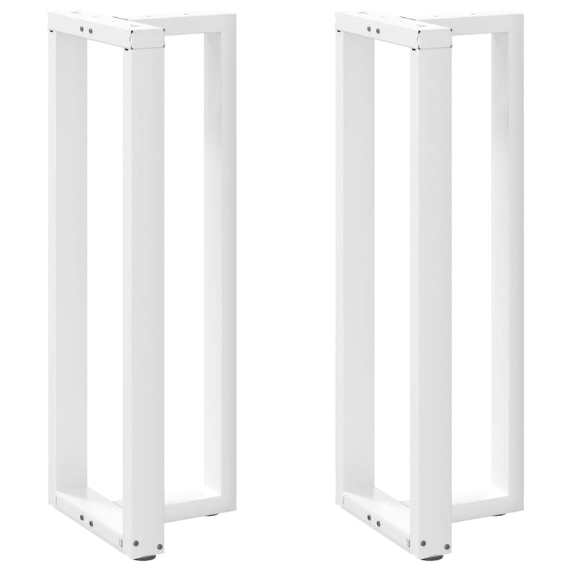 vidaXL 2 db fehér, T-alakú acél bárasztalláb 50x35x(110-111) cm