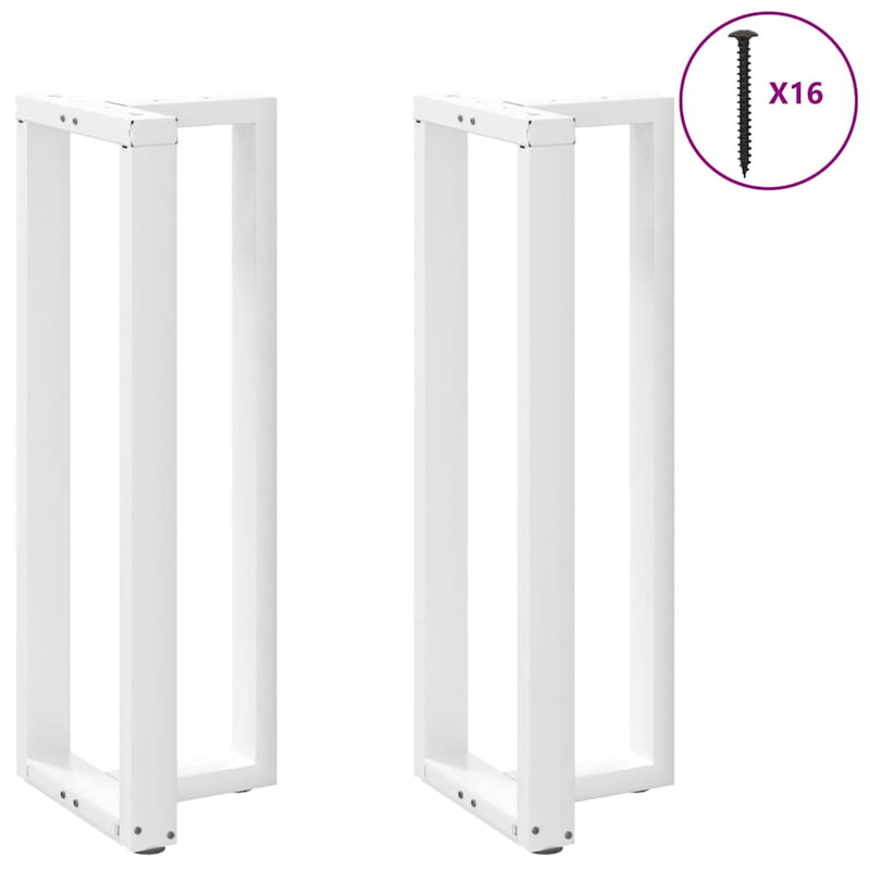 vidaXL 2 db fehér, T-alakú acél bárasztalláb 50x35x(110-111) cm