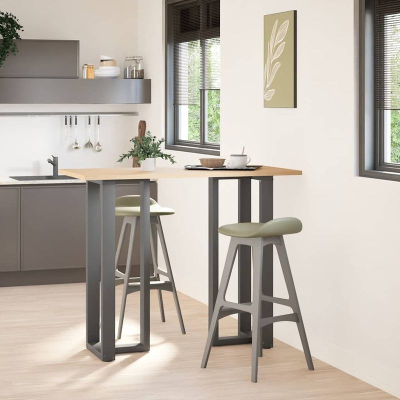 vidaXL 2 db antracitszürke T-alakú acél bárasztalláb 50x35x(110-111) cm