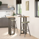 vidaXL 2 db fekete, T-alakú acél bárasztalláb 50x35x(110-111) cm