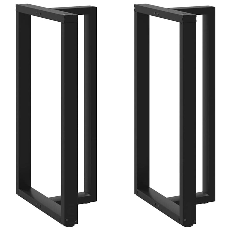 vidaXL 2 db fekete, T-alakú acél bárasztalláb 60x35x(110-111) cm