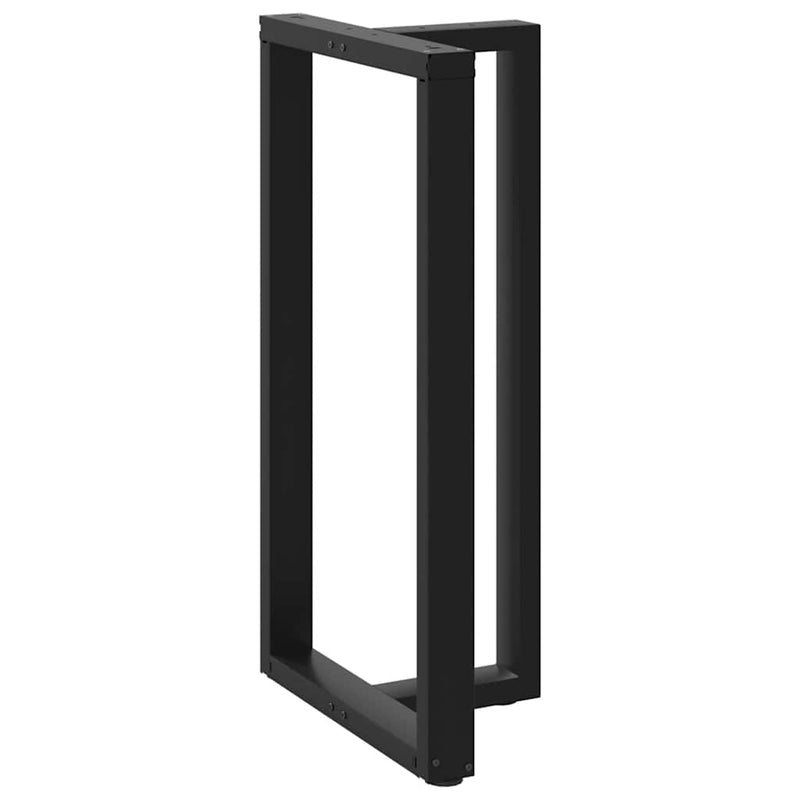vidaXL 2 db fekete, T-alakú acél bárasztalláb 60x35x(110-111) cm