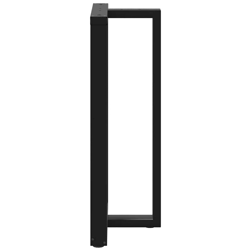vidaXL 2 db fekete, T-alakú acél bárasztalláb 60x35x(110-111) cm