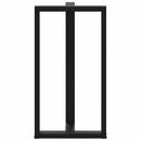 vidaXL 2 db fekete, T-alakú acél bárasztalláb 60x35x(110-111) cm