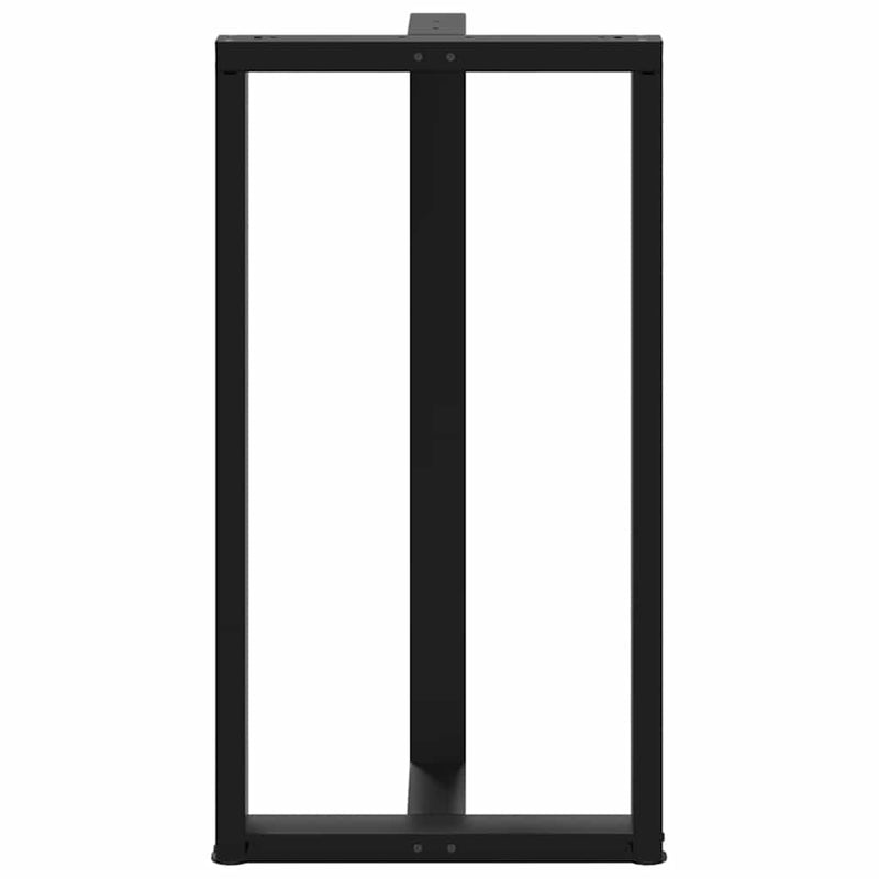 vidaXL 2 db fekete, T-alakú acél bárasztalláb 60x35x(110-111) cm
