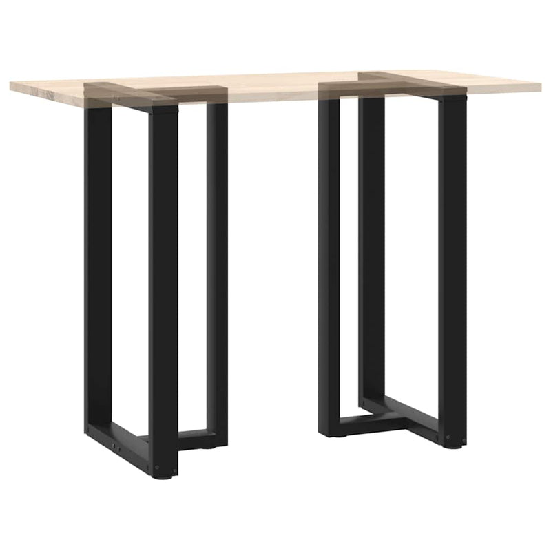 vidaXL 2 db fekete, T-alakú acél bárasztalláb 60x35x(110-111) cm