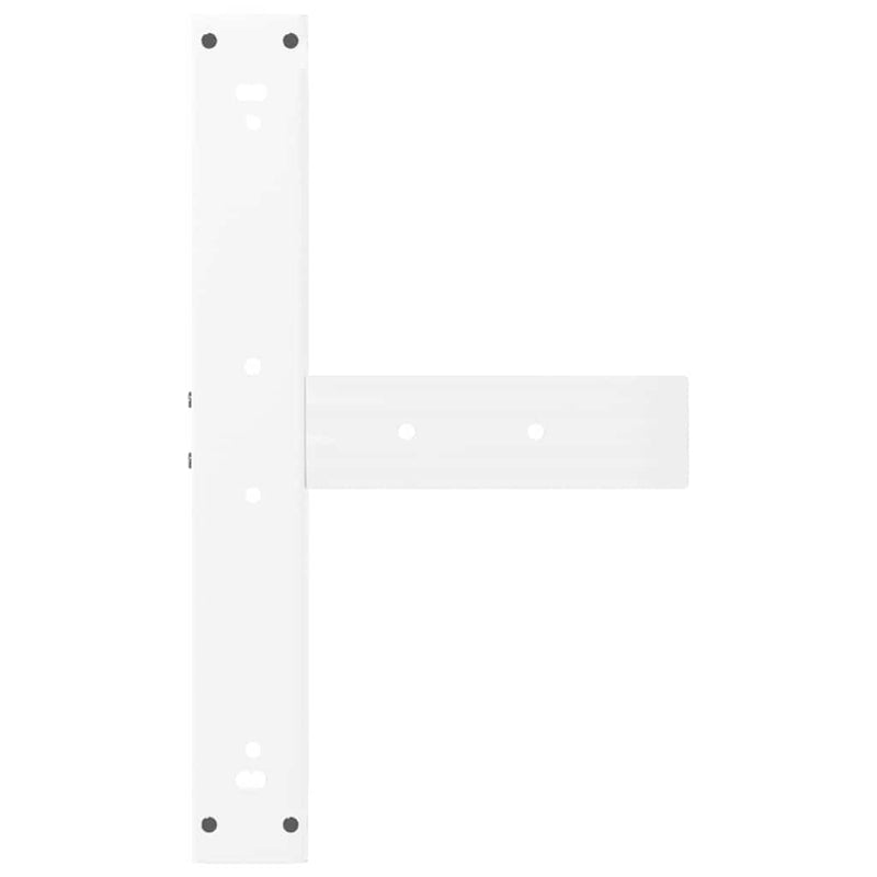 vidaXL 2 db T-alakú bárasztalláb, fehér, 60x35x(110-111) cm, acél