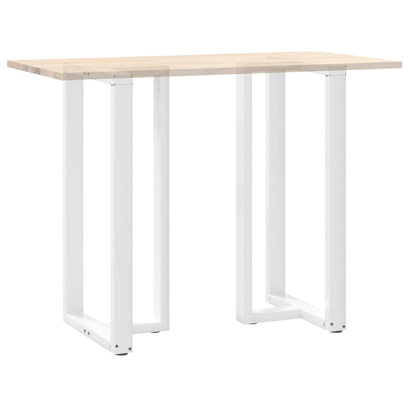 vidaXL 2 db T-alakú bárasztalláb, fehér, 60x35x(110-111) cm, acél